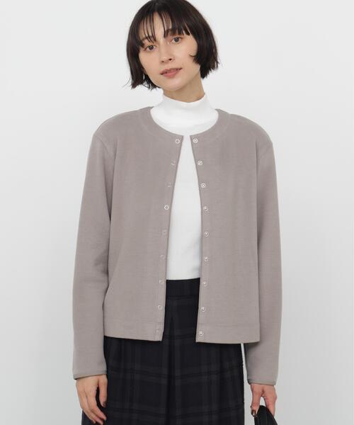 human woman(ヒューマンウーマン)の「◆ミルドジャージーリングドットカーディガン(Tシャツ/カットソー・レディース・ベージュ系その他2/ホワイト系その他/ブラック/ボルドー・MEDIUM)」の15枚目の写真