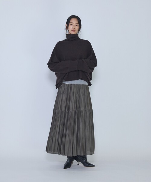 1er Arrondissement(プルミエアロンディスモン)の「シアーハイネックカットソー(Tシャツ/カットソー・レディース・ブラック/オフホワイト・FREE)」の4枚目の写真