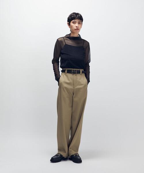 1er Arrondissement(プルミエアロンディスモン)の「シアーハイネックカットソー(Tシャツ/カットソー・レディース・ブラック/オフホワイト・FREE)」の22枚目の写真