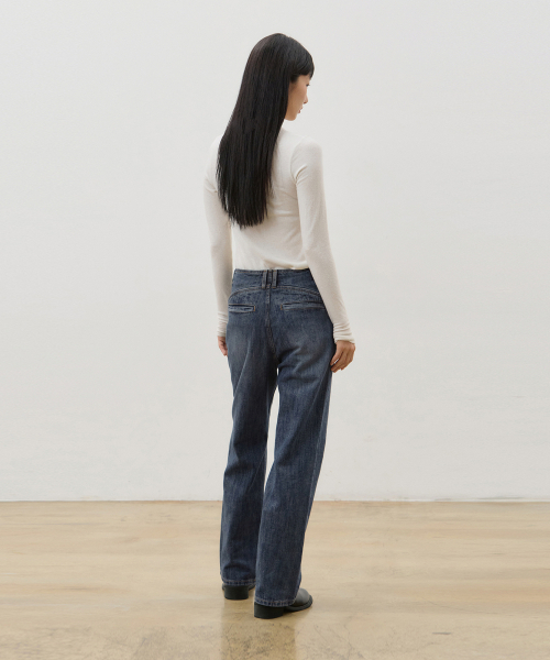RYUL+WAI(リュルアンドワイ)の「デニム ベルトなし セミブーツカットパンツ インディゴ F6(デニムパンツ・レディース・その他・SMALL/X-SMALL)」の3枚目の写真