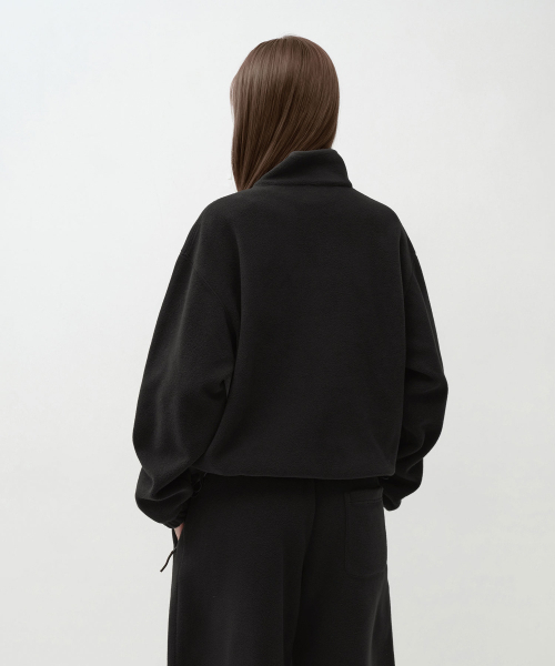 MUSINSA STANDARD WOMAN（ムシンサスタンダードウーマン）の「ウィメンズポラフリースクォータージップアップ[ブラック]（スウェット・レディース・その他・SMALL/MEDIUM/LARGE/X-SMALL）」の3枚目の写真