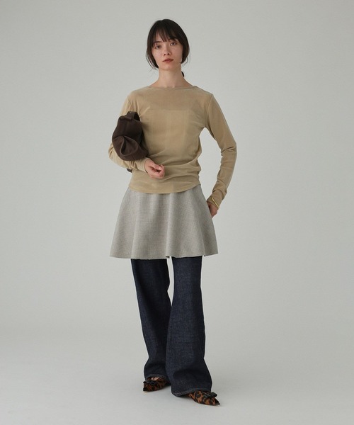 MILLER(ミラー)の「【Miller】ベロアTEE(Tシャツ/カットソー・レディース・ネイビー/ベージュ・フリー)」の6枚目の写真