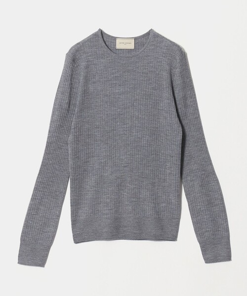 UNITED ARROWS(ユナイテッドアローズ)の「リブ クルーネック ニット(ニット/セーター・レディース・ダークブラウン/ホワイト/グレー系/ブラック・FREE)」の3枚目の写真