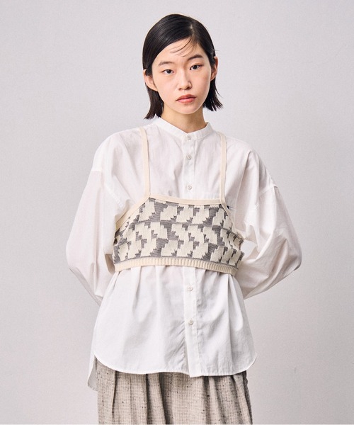 6(ロク)の「<6(ROKU)>CROCHET×FAKE LEATHER HALTER NECK 6(ロク)の「<6(ROKU)>CROCHET×FAKE LEATHER HALTER NECK