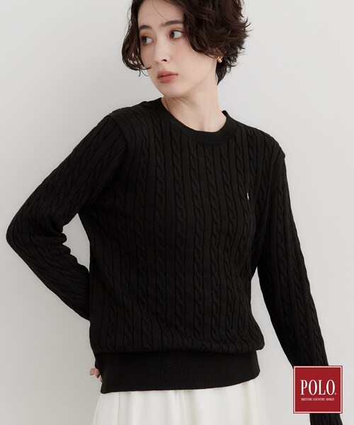 THE SHOP TK (ザ ショップ ティーケー )の「POLO BCS/ケーブルニット(ニット/セーター・レディース・ダークグリーン/アイボリー/ワインレッド/ブラック/グレー・13/12)」の20枚目の写真