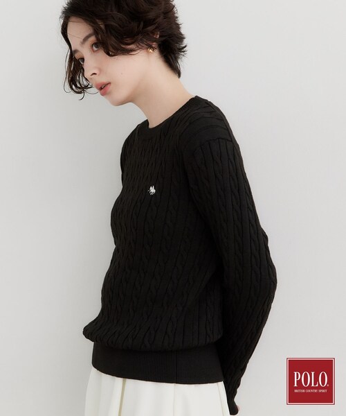 THE SHOP TK (ザ ショップ ティーケー )の「POLO BCS/ケーブルニット(ニット/セーター・レディース・ダークグリーン/アイボリー/ワインレッド/ブラック/グレー・13/12)」の21枚目の写真