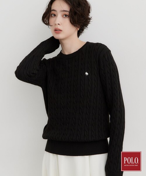 THE SHOP TK (ザ ショップ ティーケー )の「POLO BCS/ケーブルニット(ニット/セーター・レディース・ダークグリーン/アイボリー/ワインレッド/ブラック/グレー・13/12)」の14枚目の写真