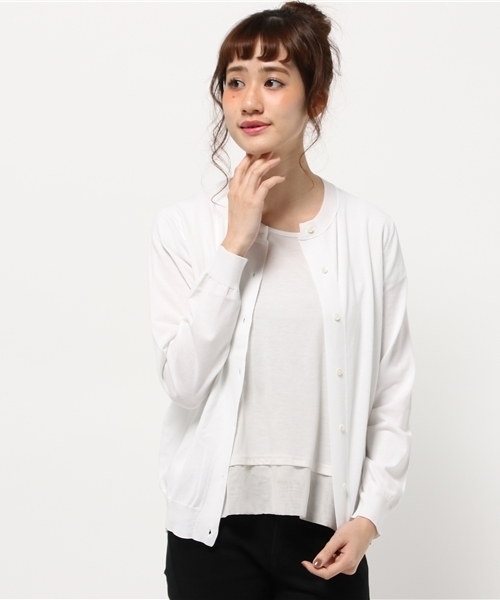 Abahouse Devinette（ドゥヴィネット）の「コットンベーシックカーディガン（カーディガン/ボレロ・レディース・マルチ/オレンジ/ネイビー/ホワイト/オフホワイト・FREE）」の16枚目の写真