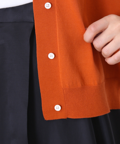 Abahouse Devinette（ドゥヴィネット）の「コットンベーシックカーディガン（カーディガン/ボレロ・レディース・マルチ/オレンジ/ネイビー/ホワイト/オフホワイト・FREE）」の9枚目の写真