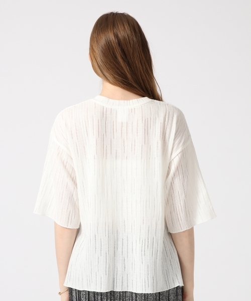 HARE（ハレ）の「スカシアミニットソー7分袖(HARE)（Tシャツ/カットソー・レディース・ライトピンク/オフホワイト・FREE）」の5枚目の写真