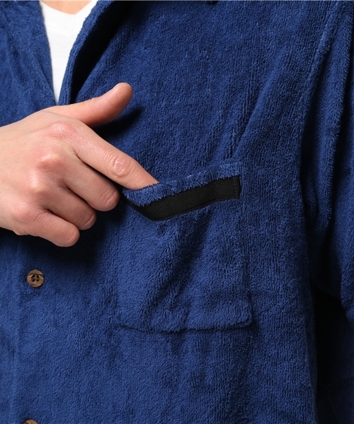 ALDIES（アールディーズ）の「Chill Out Pile Shirt 半袖 パイルシャツ（シャツ/ブラウス・メンズ・パープル系その他/ブラック系その他/ネイビー/グリーン・SMALL/LARGE/MEDIUM）」の10枚目の写真