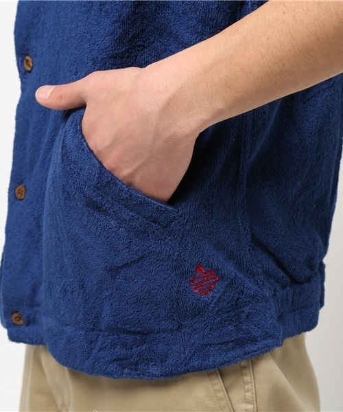 ALDIES（アールディーズ）の「Chill Out Pile Shirt 半袖 パイルシャツ（シャツ/ブラウス・メンズ・パープル系その他/ブラック系その他/ネイビー/グリーン・SMALL/LARGE/MEDIUM）」の11枚目の写真