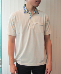 吸水速乾チェック衿ポロシャツ