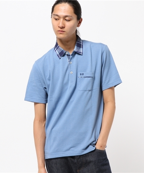 McGREGOR（マックレガー）の「吸水速乾チェック衿ポロシャツ（ポロシャツ・メンズ・アイボリー/ブルー/ネイビー・L/M/LL）」の12枚目の写真