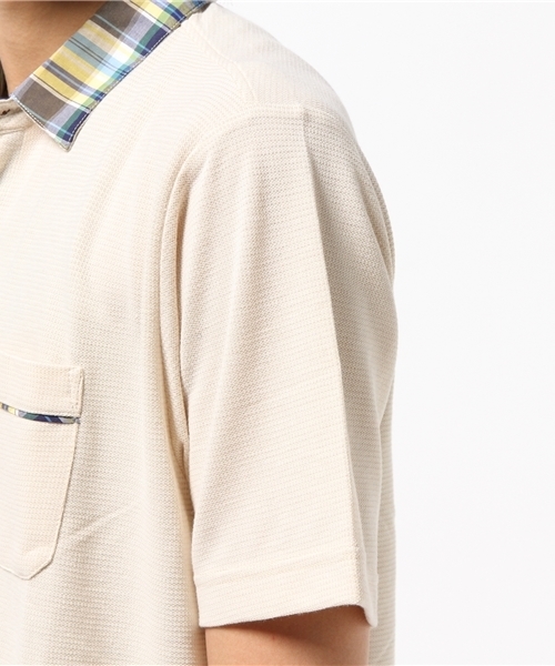 McGREGOR（マックレガー）の「吸水速乾チェック衿ポロシャツ（ポロシャツ・メンズ・アイボリー/ブルー/ネイビー・L/M/LL）」の4枚目の写真