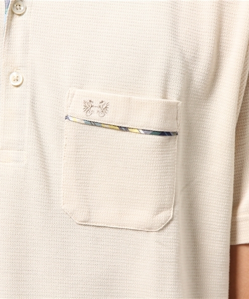 McGREGOR（マックレガー）の「吸水速乾チェック衿ポロシャツ（ポロシャツ・メンズ・アイボリー/ブルー/ネイビー・L/M/LL）」の5枚目の写真