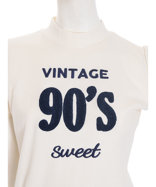 dazzlin（ダズリン）の「90'sハイネックロゴトップス（Tシャツ/カットソー・レディース・オフホワイト/グレー/ネイビー・FREE）」の11枚目の写真