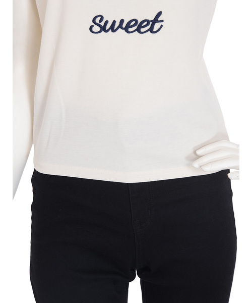 dazzlin（ダズリン）の「90'sハイネックロゴトップス（Tシャツ/カットソー・レディース・オフホワイト/グレー/ネイビー・FREE）」の14枚目の写真