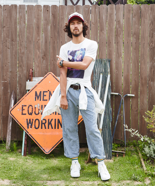 HYSTERIC GLAMOUR（ヒステリックグラマー）の「スタンドカラー長袖SH（シャツ/ブラウス・メンズ・ホワイト/インディゴブルー・SMALL/LARGE/MEDIUM）」の3枚目の写真