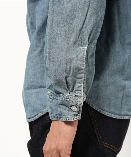 HYSTERIC GLAMOUR（ヒステリックグラマー）の「スタンドカラー長袖SH（シャツ/ブラウス・メンズ・ホワイト/インディゴブルー・SMALL/LARGE/MEDIUM）」の13枚目の写真