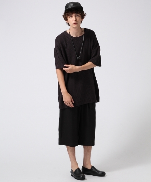 HARE（ハレ）の「クラッシュニットプルオーバー(HARE)（ニット/セーター・メンズ・レッド系その他/ブラック/グレー・SMALL/MEDIUM）」の4枚目の写真