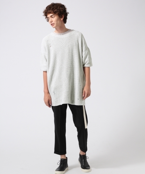 HARE（ハレ）の「クラッシュニットプルオーバー(HARE)（ニット/セーター・メンズ・レッド系その他/ブラック/グレー・SMALL/MEDIUM）」の5枚目の写真