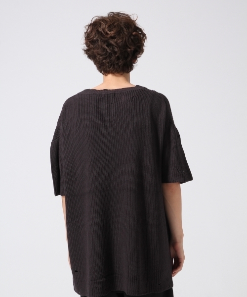 HARE（ハレ）の「クラッシュニットプルオーバー(HARE)（ニット/セーター・メンズ・レッド系その他/ブラック/グレー・SMALL/MEDIUM）」の8枚目の写真