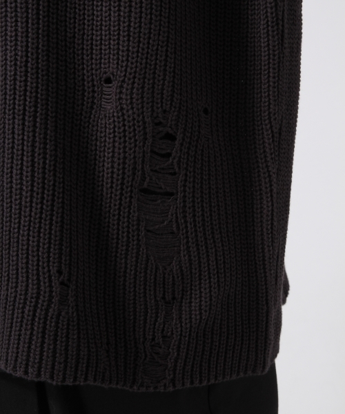 HARE（ハレ）の「クラッシュニットプルオーバー(HARE)（ニット/セーター・メンズ・レッド系その他/ブラック/グレー・SMALL/MEDIUM）」の13枚目の写真