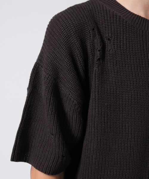 HARE（ハレ）の「クラッシュニットプルオーバー(HARE)（ニット/セーター・メンズ・レッド系その他/ブラック/グレー・SMALL/MEDIUM）」の14枚目の写真