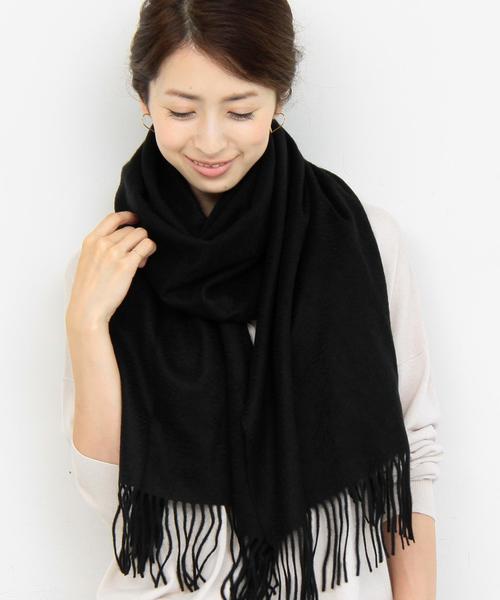 BEAUTY&YOUTH UNITED ARROWS(ビューティーアンドユースユナイテッドアローズ)の「BY∴ カシミヤストール60×160 ◆(ストール/ショール・レディース・オフホワイト/ブラック/グレー/モカ/イエロー/オレンジ系その他/オレンジ/ライトブルー/ナチュラル/ピンク/ライラック・FREE)」の3枚目の写真