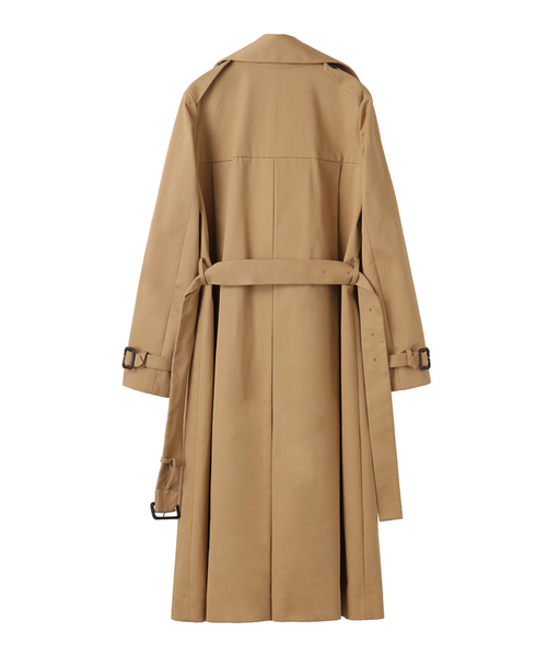 CLANE（クラネ）の「BACK VOLUME TUCK TRENCH COAT（トレンチコート・レディース・ベージュ/ブラック・1/2）」の15枚目の写真