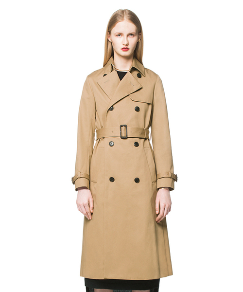 CLANE（クラネ）の「BACK VOLUME TUCK TRENCH COAT（トレンチコート・レディース・ベージュ/ブラック・1/2）」の17枚目の写真