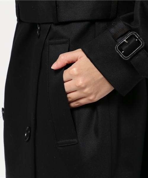 CLANE（クラネ）の「BACK VOLUME TUCK TRENCH COAT（トレンチコート・レディース・ベージュ/ブラック・1/2）」の19枚目の写真