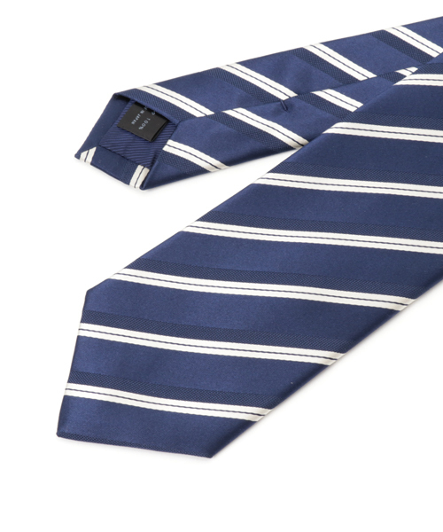 ESTNATION（エストネーション）の「ESTNATION レジメンタルストライプ柄ネクタイ -Made in Japan-（ネクタイ・メンズ・ダークネイビー/ワイン・FREE）」の6枚目の写真