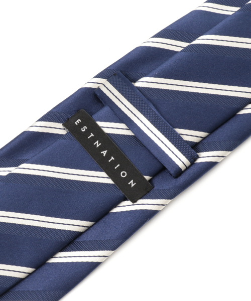 ESTNATION（エストネーション）の「ESTNATION レジメンタルストライプ柄ネクタイ -Made in Japan-（ネクタイ・メンズ・ダークネイビー/ワイン・FREE）」の5枚目の写真