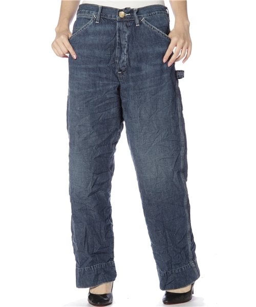 RNA-N（アールエヌエーエヌ）の「R2171 ８０ｏｚワイドルーズペインター（デニムパンツ・レディース・ライトインディゴブルー/インディゴブルー/ワンウォッシュ・MEDIUM/X-SMALL/SMALL）」の2枚目の写真