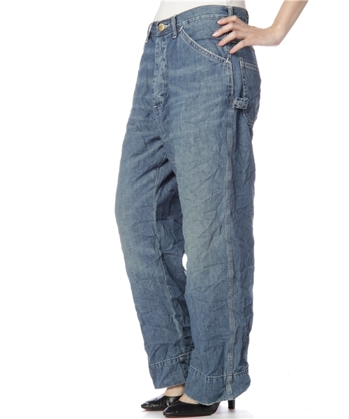 RNA-N（アールエヌエーエヌ）の「R2171 ８０ｏｚワイドルーズペインター（デニムパンツ・レディース・ライトインディゴブルー/インディゴブルー/ワンウォッシュ・MEDIUM/X-SMALL/SMALL）」の4枚目の写真