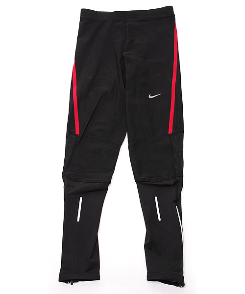 NIKE（ナイキ）の「DRI-FITロングタイツ（タイツ/ストッキング・メンズ・ブラック/レッド・MEDIUM/LARGE）」の2枚目の写真