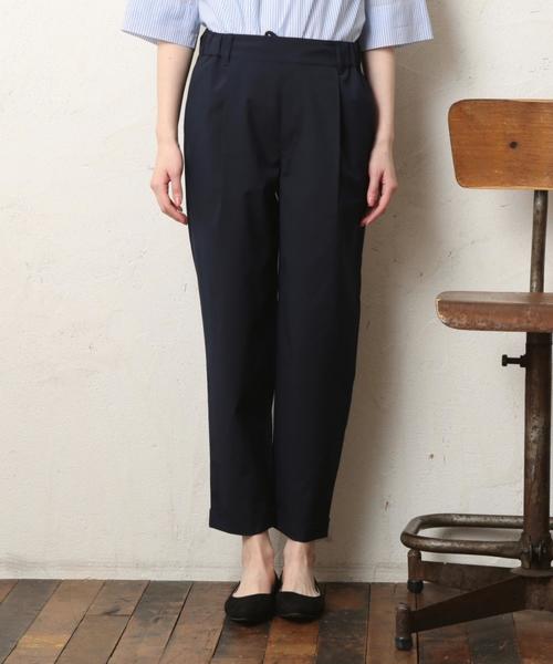 coen（コーエン）の「スプリングタックテーパードパンツ（その他パンツ・レディース・ネイビー/ライトグレー・LARGE/SMALL/MEDIUM）」の4枚目の写真