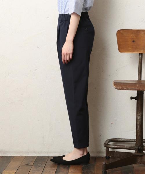 coen（コーエン）の「スプリングタックテーパードパンツ（その他パンツ・レディース・ネイビー/ライトグレー・LARGE/SMALL/MEDIUM）」の5枚目の写真
