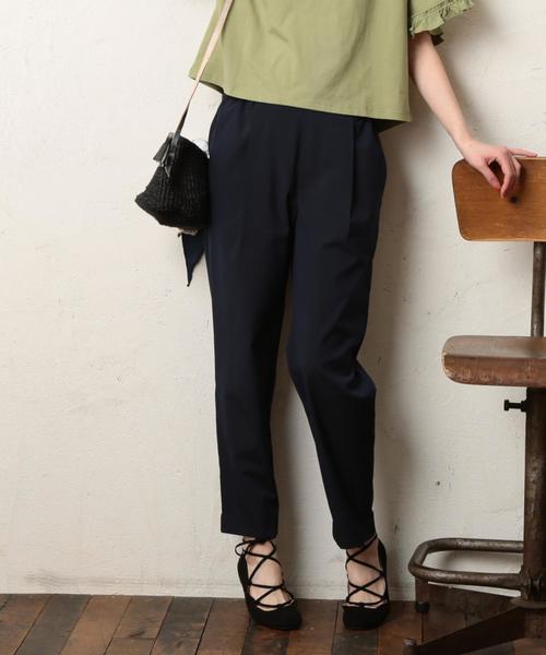 coen（コーエン）の「スプリングタックテーパードパンツ（その他パンツ・レディース・ネイビー/ライトグレー・LARGE/SMALL/MEDIUM）」の18枚目の写真