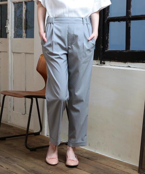 coen（コーエン）の「スプリングタックテーパードパンツ（その他パンツ・レディース・ネイビー/ライトグレー・LARGE/SMALL/MEDIUM）」の8枚目の写真