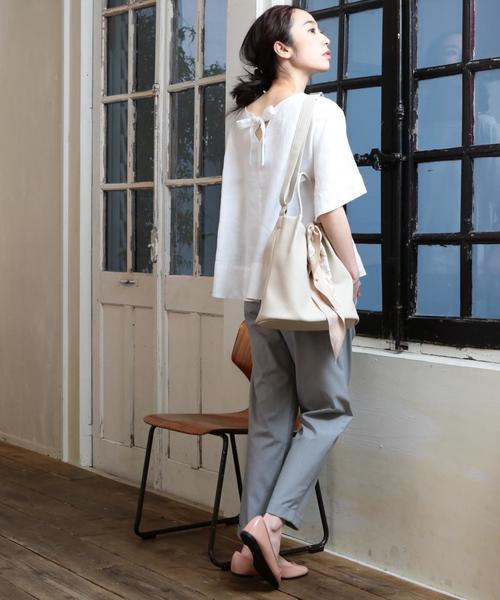 coen（コーエン）の「スプリングタックテーパードパンツ（その他パンツ・レディース・ネイビー/ライトグレー・LARGE/SMALL/MEDIUM）」の13枚目の写真