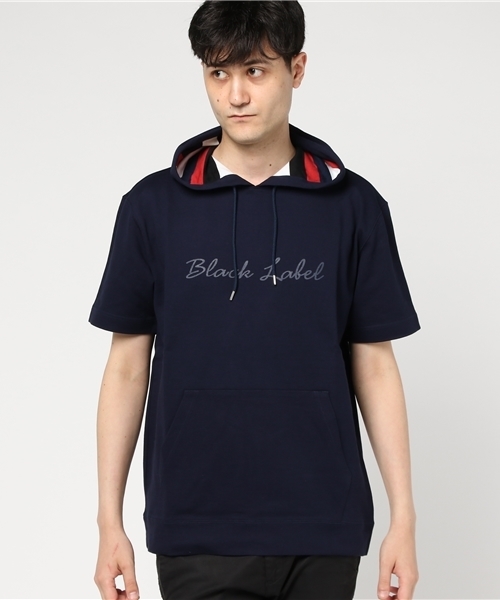 BLACK LABEL CRESTBRIDGE(ブラックレーベル・クレストブリッジ)の「サマーハーフスリーブパーカー(パーカー・メンズ・ライトグレー/ネイビー・L/M)」の2枚目の写真