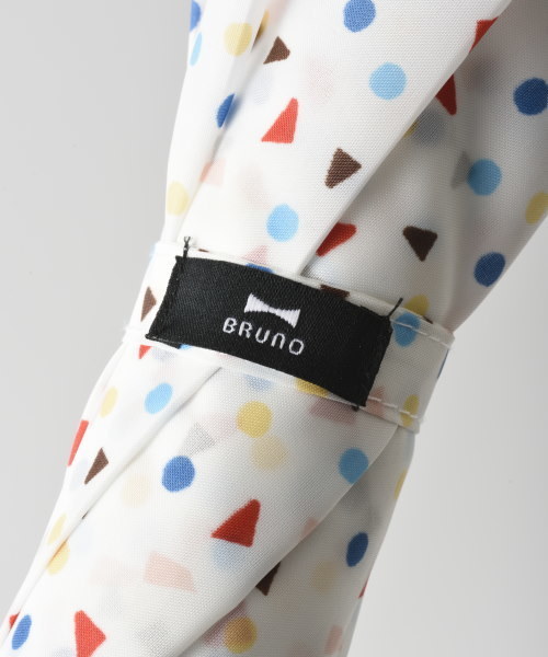 BRUNO（ブルーノ）の「ワンタッチアンブレラ コンフェッティ（長傘・レディース・カーキ/ホワイト/ピンク/グリーン/レッド/ネイビー・ﾌﾘ-）」の10枚目の写真