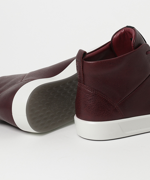 ECCO(エコー)の「SOFT 8 レディース ハイカットスニーカー(スニーカー・レディース・ボルドー・41/37/38/35/39/40/36)」の5枚目の写真