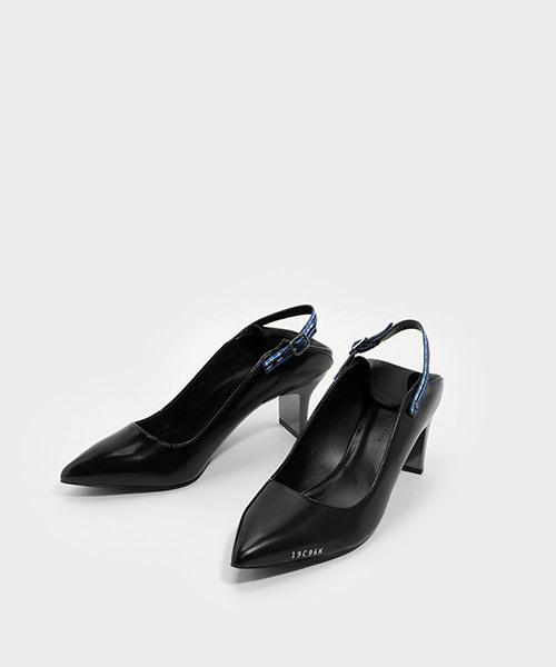 CHARLES & KEITH(チャールズ & キース)の「ポインテッドスリングバックヒール / POINTED SLINGBACK HEELS(サンダル・レディース・ブラック/ブラック系その他・23cm/25cm/22.5cm/23.5cm/24.5cm)」の15枚目の写真