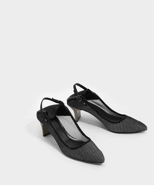 CHARLES & KEITH(チャールズ & キース)の「ポインテッドスリングバックヒール / POINTED SLINGBACK HEELS(サンダル・レディース・ブラック/ブラック系その他・23cm/25cm/22.5cm/23.5cm/24.5cm)」の9枚目の写真