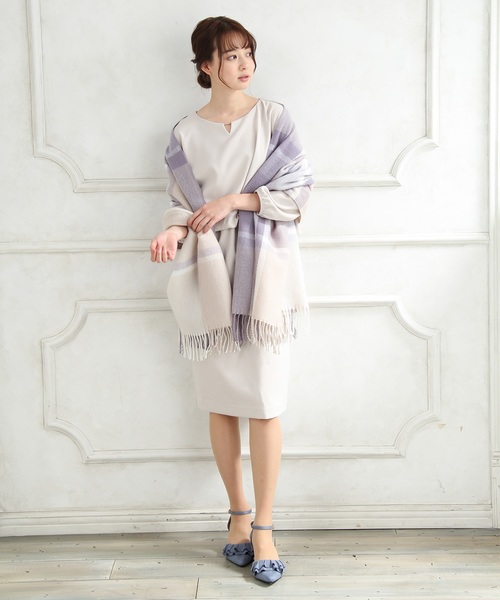 Honeys（ハニーズ）の「メタルパーツ付きれいめドッキングワンピース（ワンピース・レディース・ネイビー/グレー/ブラック・L/M/S）」の6枚目の写真