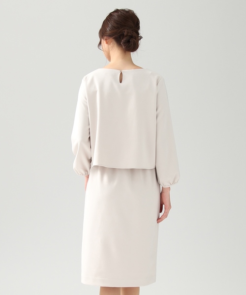 Honeys（ハニーズ）の「メタルパーツ付きれいめドッキングワンピース（ワンピース・レディース・ネイビー/グレー/ブラック・L/M/S）」の8枚目の写真